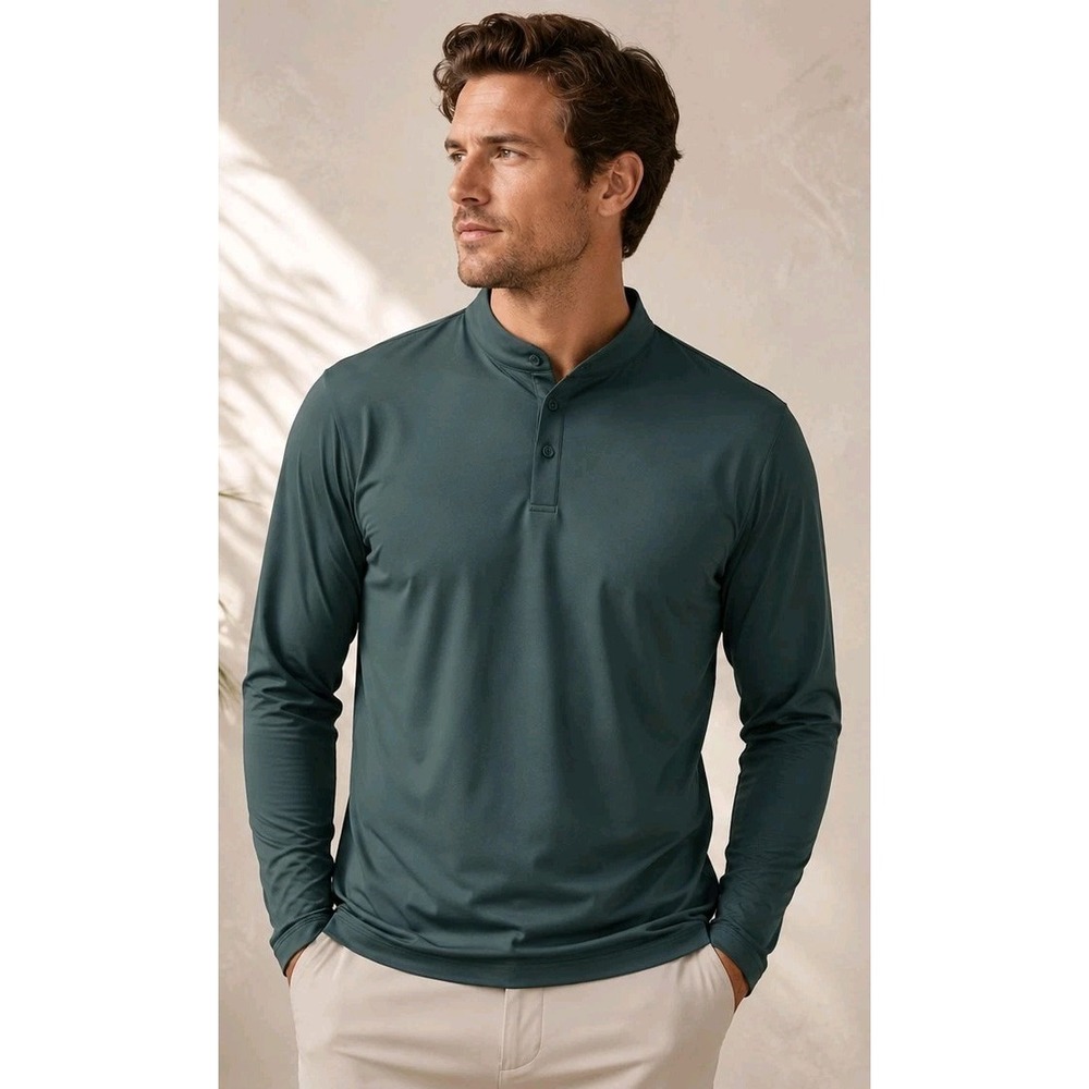 Mantra Men's Catalyst Polo Treeline Golf Performance L Athletic Shirt NWT